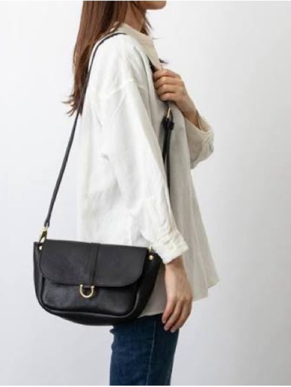 Mimi Berry London Zoë Pebbled black Leather bag purse small